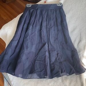 Badgley Mischka Navy A-Line Full Skirt